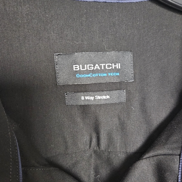 Men's Solid Black Bugatachi XXL Button-down Shirt - Picture 9 of 10